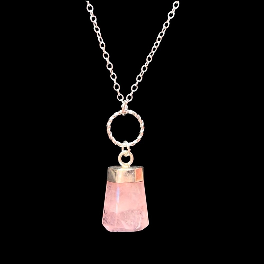 Hand Made Morganite Charm Necklace